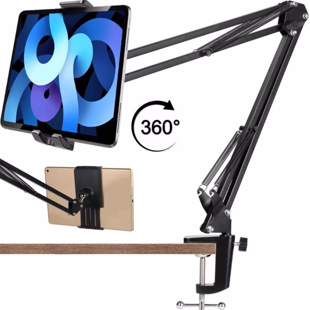Suporte Braço Articulado De Mesa Para Celular Tablet Tab iPad Kindle Escrivaninha
