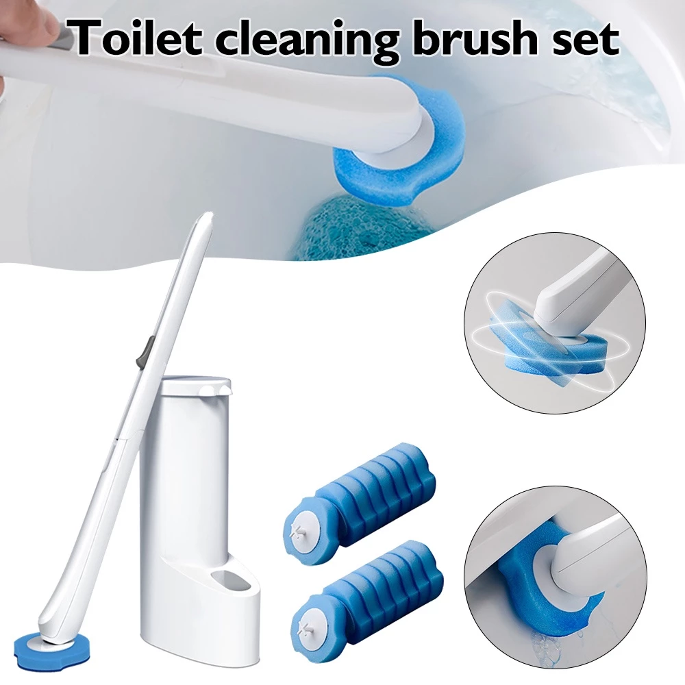 Conjunto De Escova Descartável Com 16 Refis Para Sistema De Limpeza De Vaso Sanitários Alternador Em