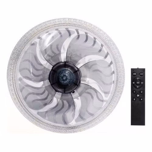 Ventilador Lâmpada Led  3 Cores Silencioso  Contrle Dimeriza