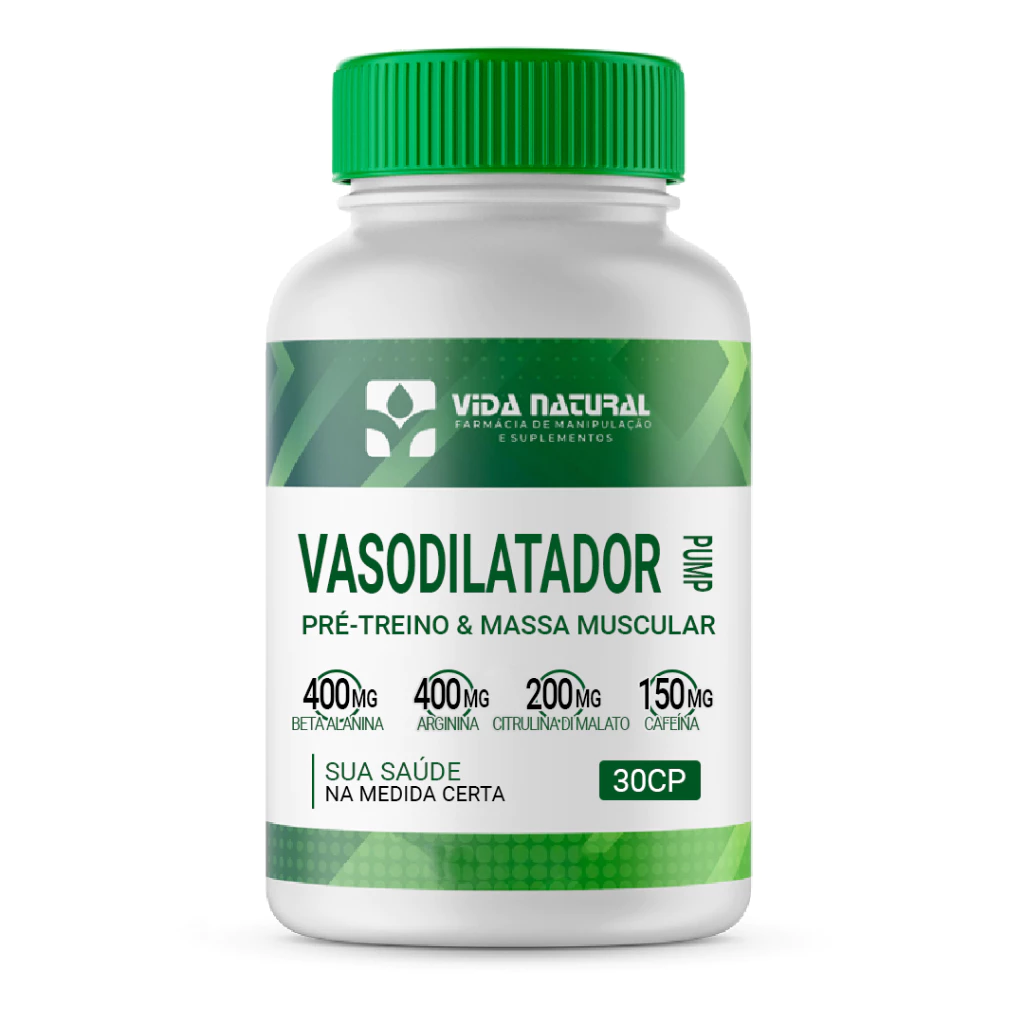 Vasodilatador Pump Cápsulas - Pré-Treino & Massa Muscular