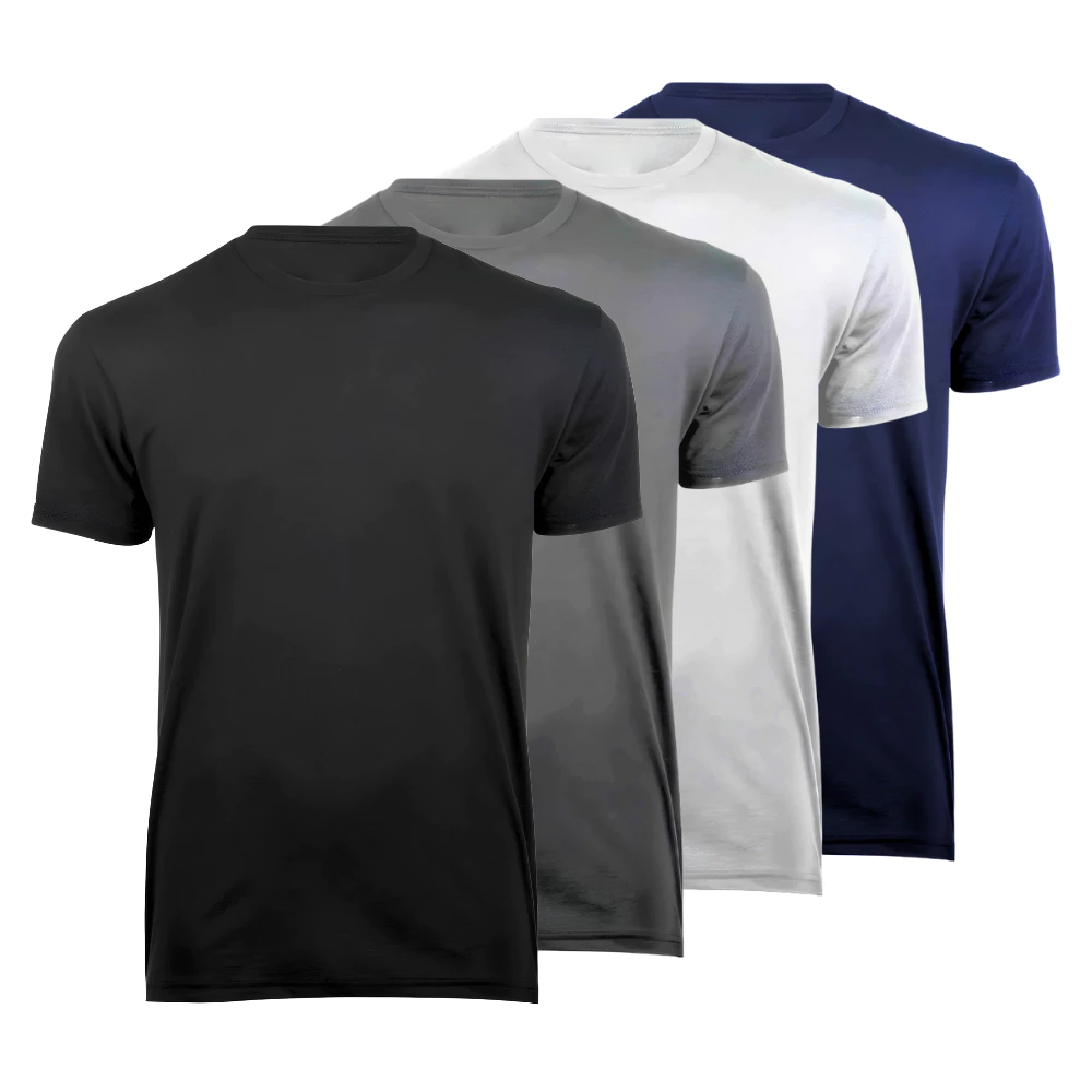 kit 4 camisas basicas conforto masculina