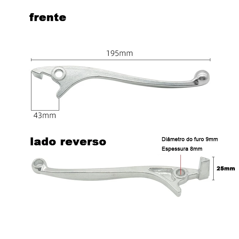 Manete Freio Disco + Manete Embreagem CG125/150 Cromado