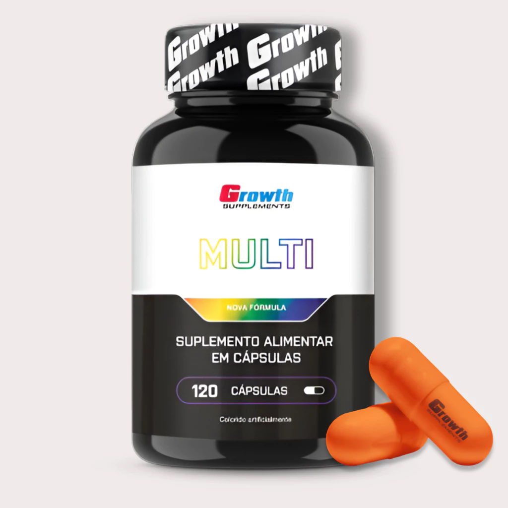 Multivitaminico 120 cápsulas Growth Suplementos Vitamina C B12 A D Z  100% ORIGINAL