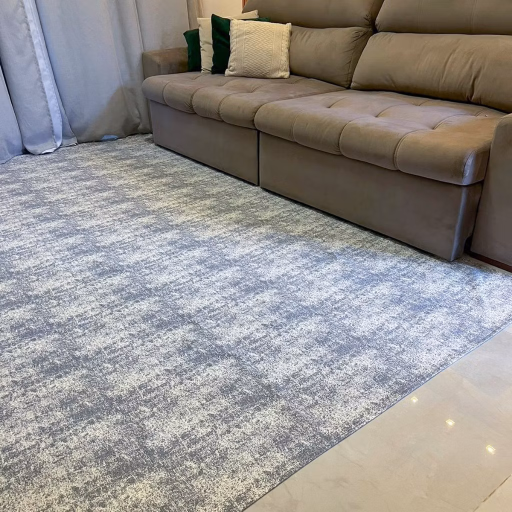 Tapete 2;00 M X 2;00 M Sala Quarto Escritório Geométrico Quadriculado Mesclado Antiderrapante Dallas