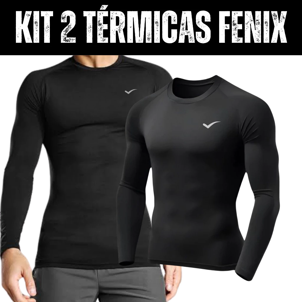 Kit com 2 camisas térmicas com proteção solar UV 50+