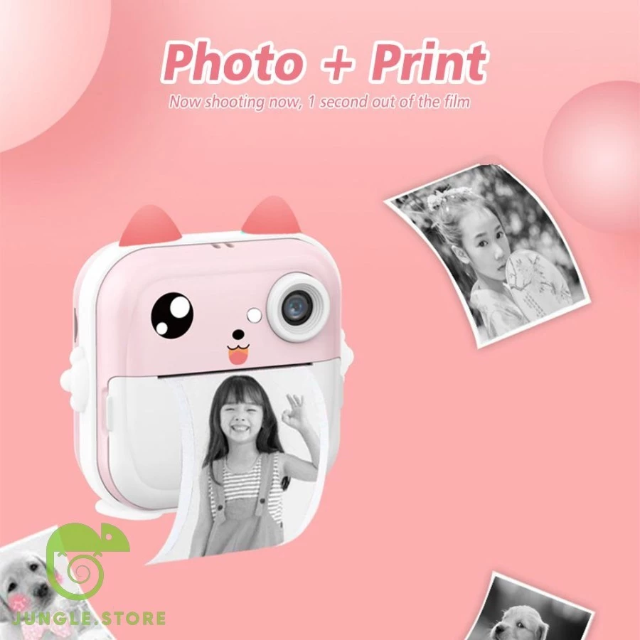 Câmera De Impressão Instantânea Para Crianças Vídeo Fotografia Digital Fotográfica Toy Mini Impressora Térmica Boy Girls