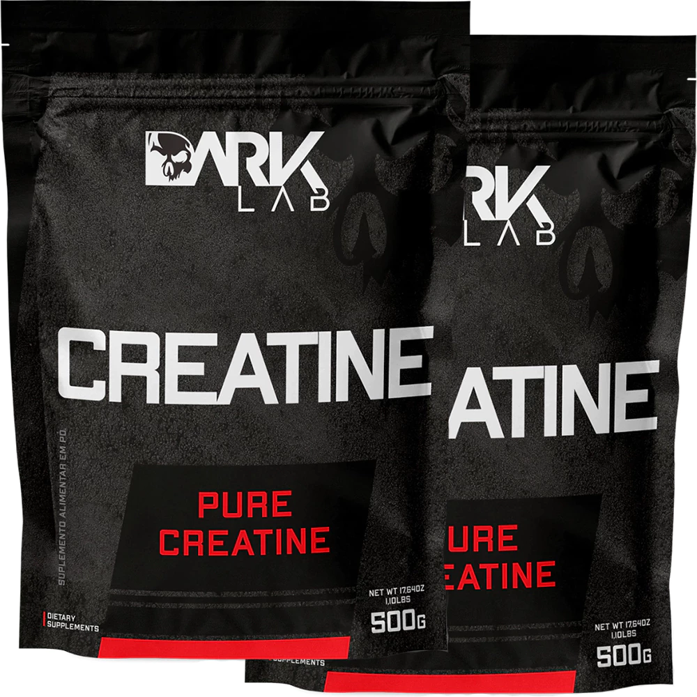 Kit 2x Creatina Monohidratada Pura Refil 500g Dark Lab
