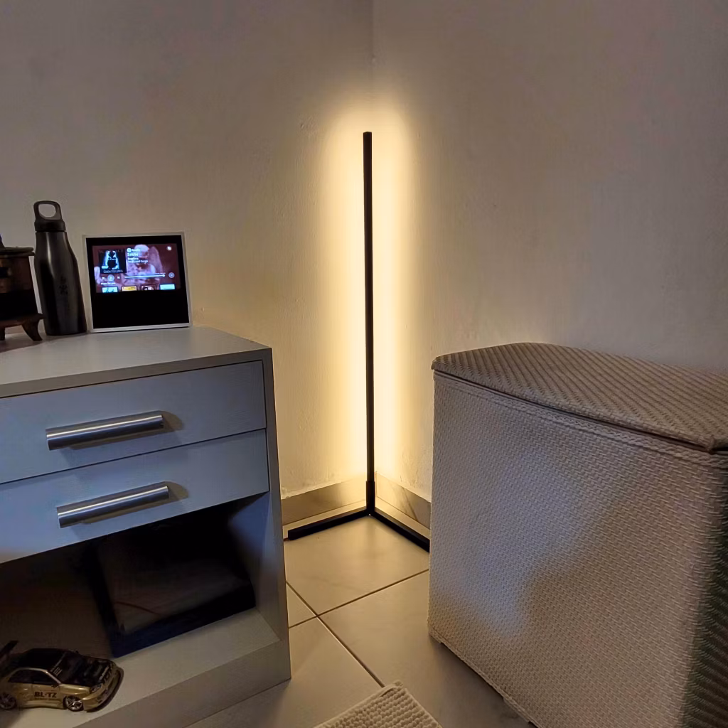 Luminária de Piso c/ LED Chão Canto Estilo Industrial