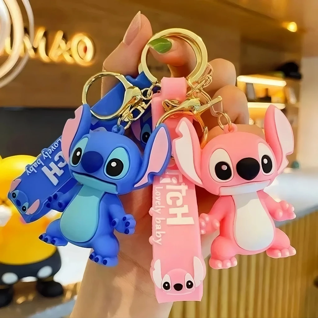 Chaveiro Stitch Angel Lilo Kit 2 unidades Casal 3D - Leve o Amigo Alienígena 