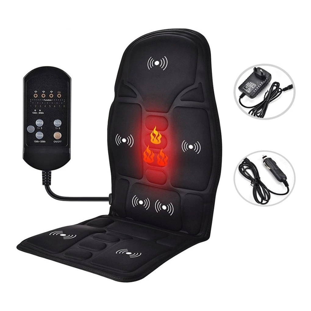 Massageador Cadeira Completo 5 Motores com Aquecimento | Alívio Lombar, Pescoço, Costas e Pernas