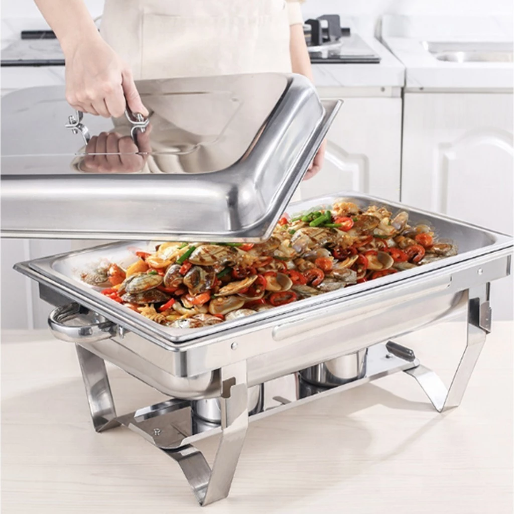 Rechaud Inox 9 Litros 1/2 Panelas 2 Cubas Buffet